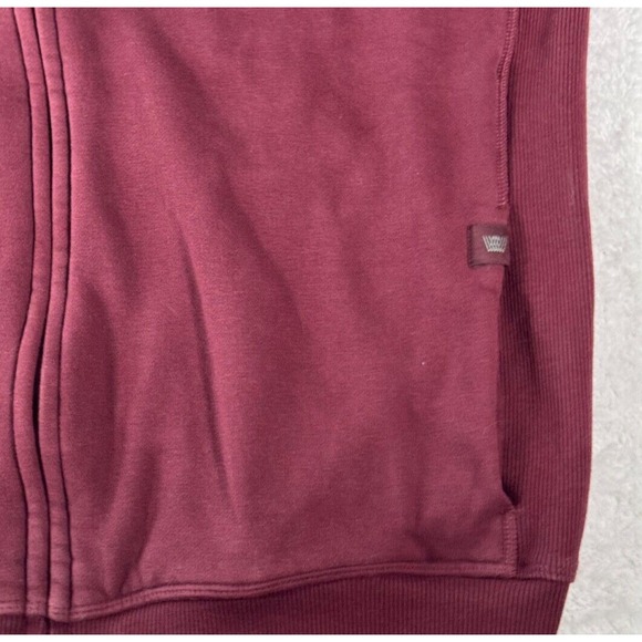 Mack Weldon Hoodie Medium Mens Maroon Sweatshirt Full Zip Jacket Everyday Casual - Picture 6 of 16